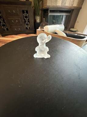 Vintage Walt Disney Frosted Glass Donald Duck Figurine